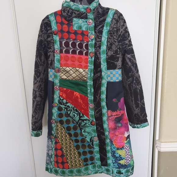 desigual patchwork coat